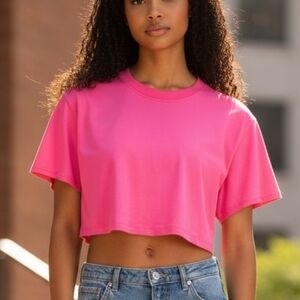 GUC Lululemon Size Large All Yours Pink Cropped Tshirt!!